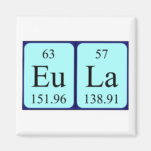 Eula periodiek table name magnet (Voorkant)