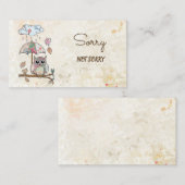 Eule im Regen Visitekaartje (Voorkant / Achterkant)