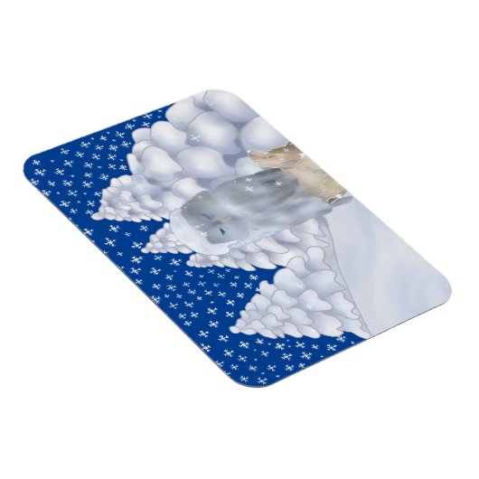 Eule im Schnee Magneet (Rechterzijde)
