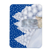 Eule im Schnee Magneet (Verticaal)