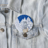 Eule im Schnee Ronde Button 7,6 Cm (In situ)