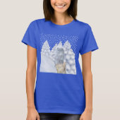 Eule im Schnee T-shirt (Voorkant)