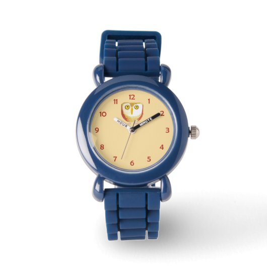Eule in der Wanduhr Horloge (Voorkant)