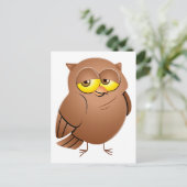 Eule owl briefkaart (Staand voorkant)