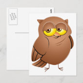 Eule owl briefkaart (Voorkant / Achterkant)