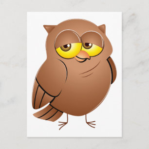 Eule owl briefkaart