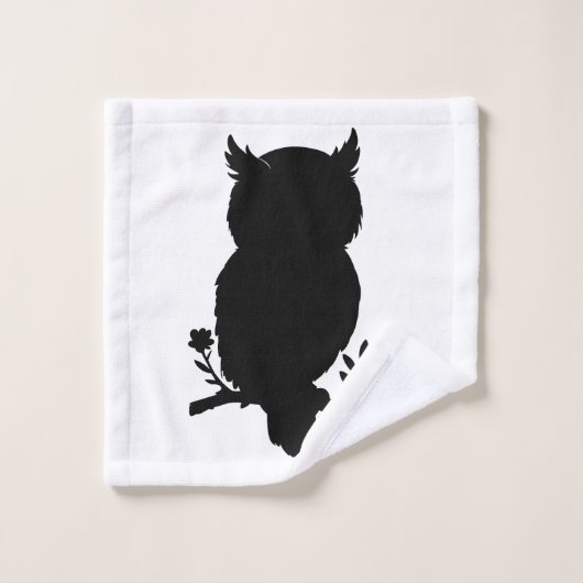 Eule - Scherenschnitt Bad Handdoek (Wasdoekje)