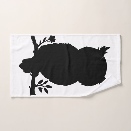 Eule - Scherenschnitt Bad Handdoek (Handdoek)