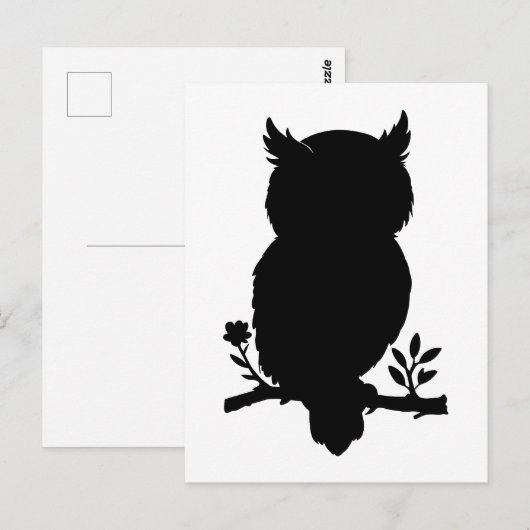 Eule - Scherenschnitt Briefkaart (Voorkant / Achterkant)