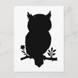 Eule - Scherenschnitt Briefkaart