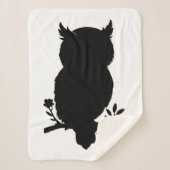 Eule - Scherenschnitt Sherpa Deken (Voorkant)