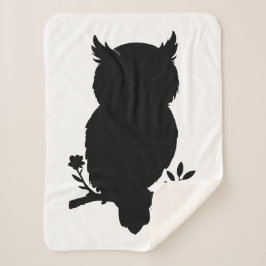 Eule - Scherenschnitt Sherpa Deken