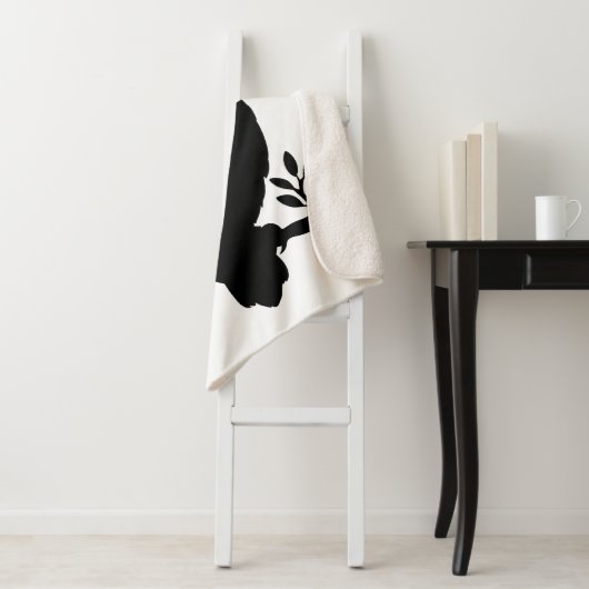 Eule - Scherenschnitt Sherpa Deken (In situ)