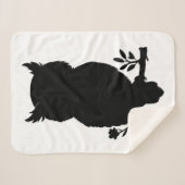 Eule - Scherenschnitt Sherpa Deken (Voorkant (horizontaal))