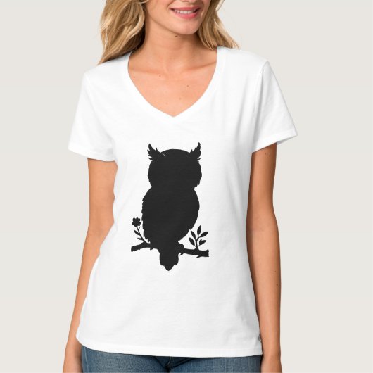 Eule - Scherenschnitt T-shirt (Voorkant)