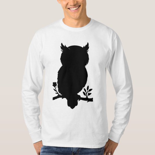 Eule - Scherenschnitt T-shirt (Voorkant)