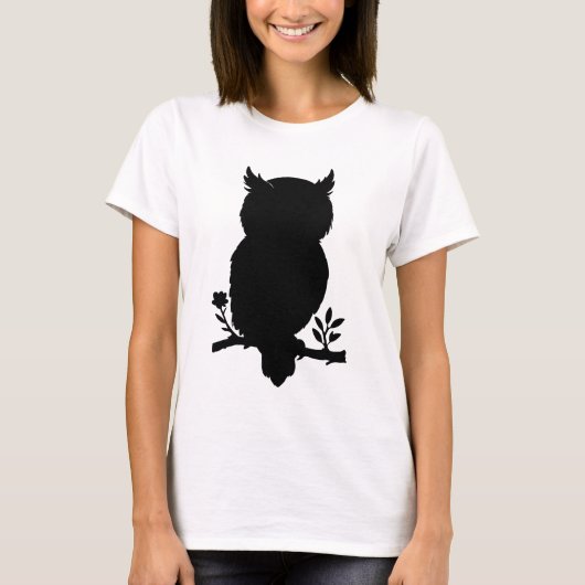 Eule - Scherenschnitt T-shirt (Voorkant)