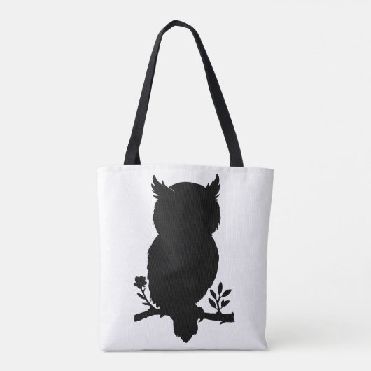 Eule - Scherenschnitt Tote Bag (Achterkant)