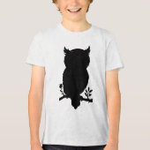 Eule - Scherenschnitt Tri-Blend Shirt (Voorkant)