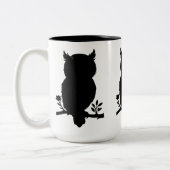 Eule - Scherenschnitt Tweekleurige Koffiemok (Links)