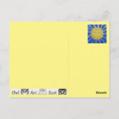 Eule Sun Owl Briefkaart (Achterkant)