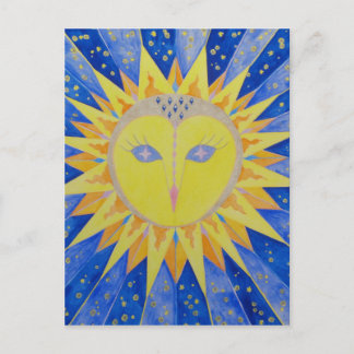 Eule Sun Owl Briefkaart