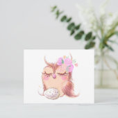 Eule Uhu Eier owl egg Briefkaart (Staand voorkant)