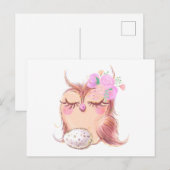 Eule Uhu Eier owl egg Briefkaart (Voorkant / Achterkant)