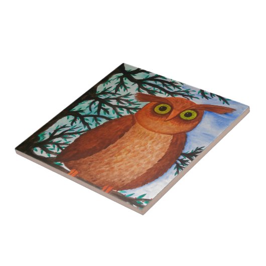 Eulen Fliese Tegeltje (Zijkant)