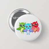 Eulen owls ronde button 5,7 cm (Voorkant /achterkant)