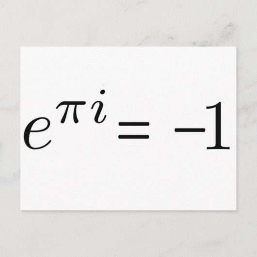 Euler-formule! Briefkaart (Voorkant)