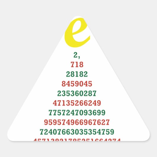Euler kerstboomdriehoekssticker sticker (Voorkant)
