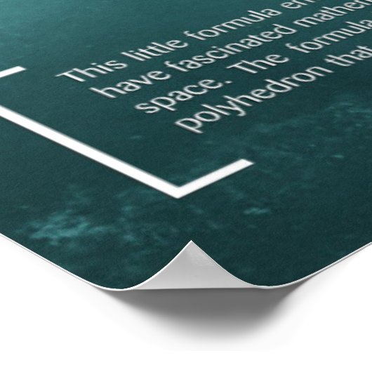 Euler's formule - Wiskunde Poster (Hoek)