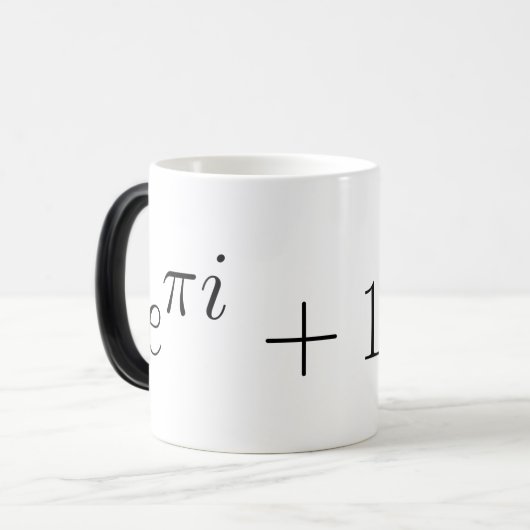 Euler's identiteit magische mok (Voorkant links)