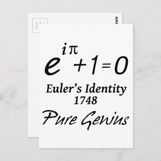 Euler's Identity Briefkaart (Voorkant / Achterkant)