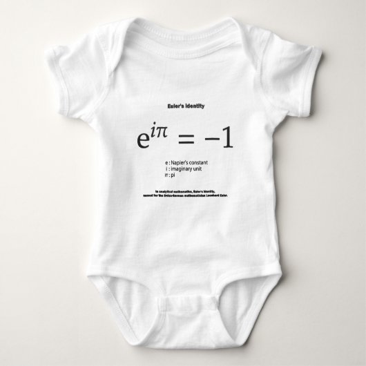 Euler's identity: Euler's formula: mathematics Romper (Voorkant)