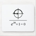 Euler's Identity Muismat<br><div class="desc">Euler's Identity is considered by many to be remarkable for its mathematical beauty. These three basic arithmetic operations occur exactly once each: addition, multiplication, and exponentiation.</div>
