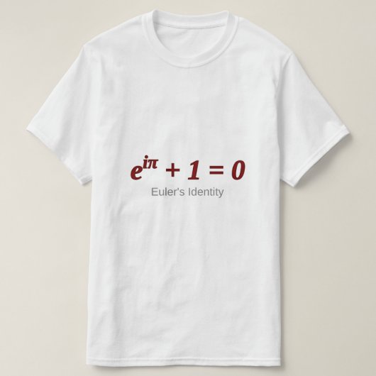 Euler's Identity T-shirt (Design voorkant)