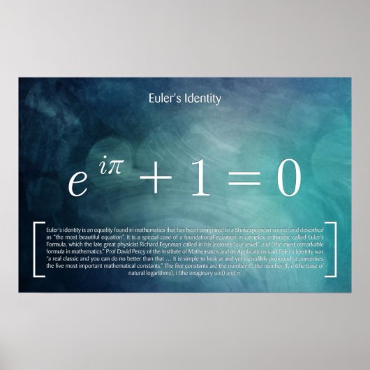 Euler's Identity - Wiskunde Poster (Voorkant)