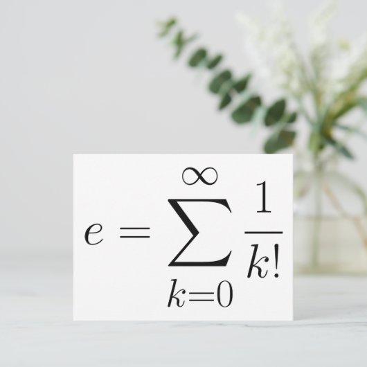 Euler's nummerreeks briefkaart (Staand voorkant)