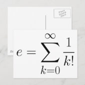 Euler's nummerreeks briefkaart (Voorkant / Achterkant)