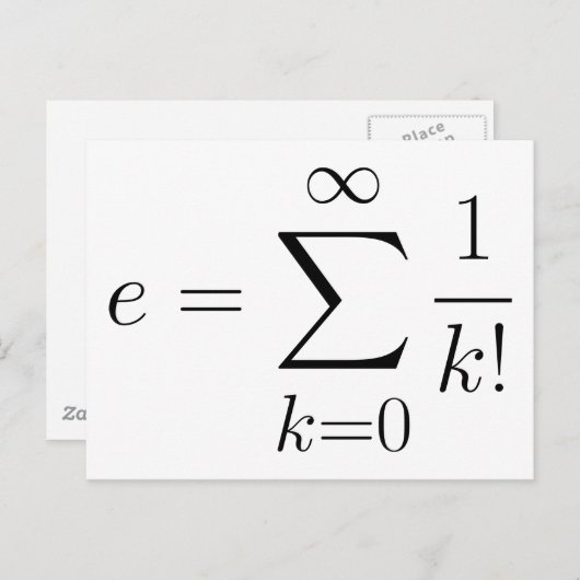 Euler's nummerreeks briefkaart (Voorkant / Achterkant)