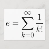 Euler's nummerreeks briefkaart (Voorkant)