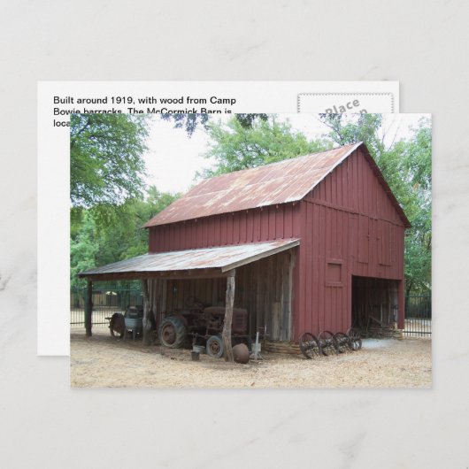 Euless, Texas - McCormick Barn Briefkaart (Voorkant / Achterkant)