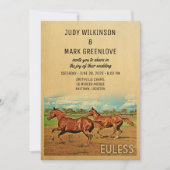 Euless Texas Wedding Invitation Horses Kaart (Voorkant)