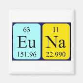 Euna periodieke table name magnet (Voorkant)