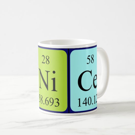 Eunice periodieke lijstnaam mok (Voorkant rechts)