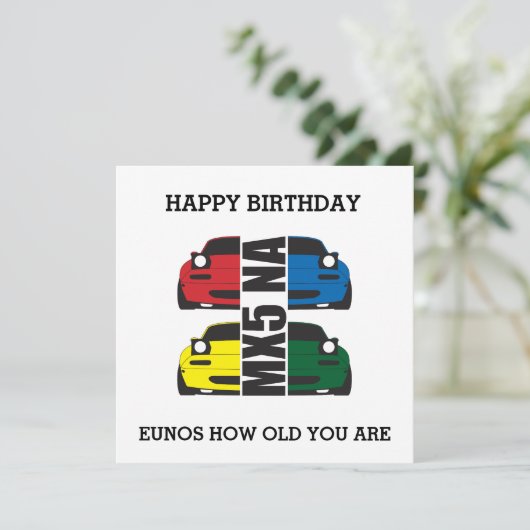 EUNOS hoe oud je bent op je geboortedag Kaart (Staand voorkant)