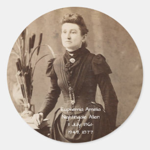 Euphemia Amelia Nightingale Allen Ronde Sticker