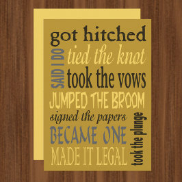 Euphemisms Funny Wedding Party Uitnodiging